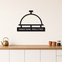 Order Here Smile Free Counter Bell Metal Wall Art thumbnail 3