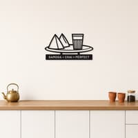 Samosa & Chai Plate Metal Wall Art