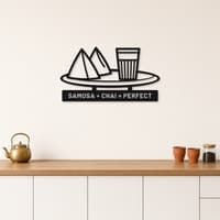 Samosa & Chai Plate Metal Wall Art thumbnail 3