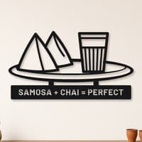 Samosa & Chai Plate Metal Wall Art thumbnail 4