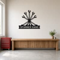 Spanner Gang Crossed Spanners Metal Wall Art