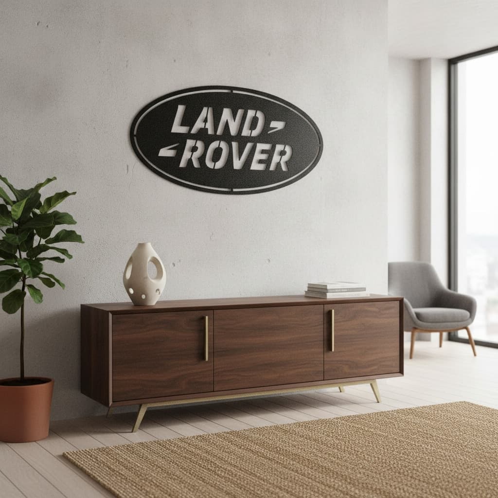 Land Rover Metal Car Emblem 2mm Steel Art – The India Decor Décor thumbnail 5