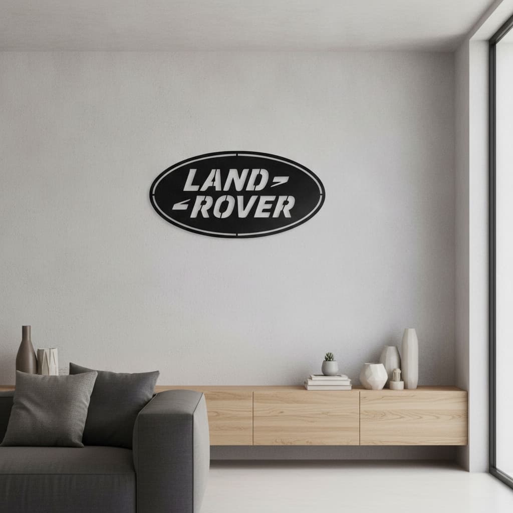 Land Rover Metal Car Emblem 2mm Steel Art – The India Decor Décor
