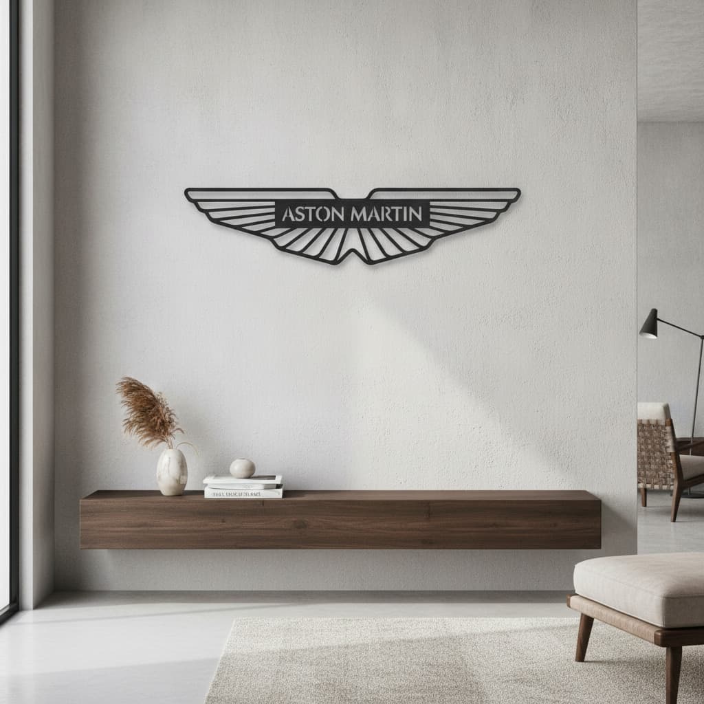 Aston Martin Metal Car Emblem Wall Art - 2mm Steel Décor by The India thumbnail 5