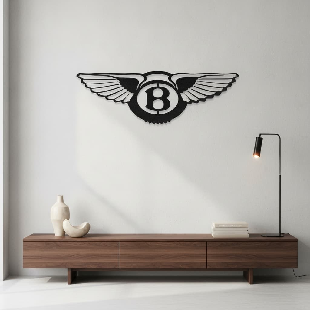 Bentley Metal Car Emblem Premium Luxury Wall Art – The India Decor thumbnail 5