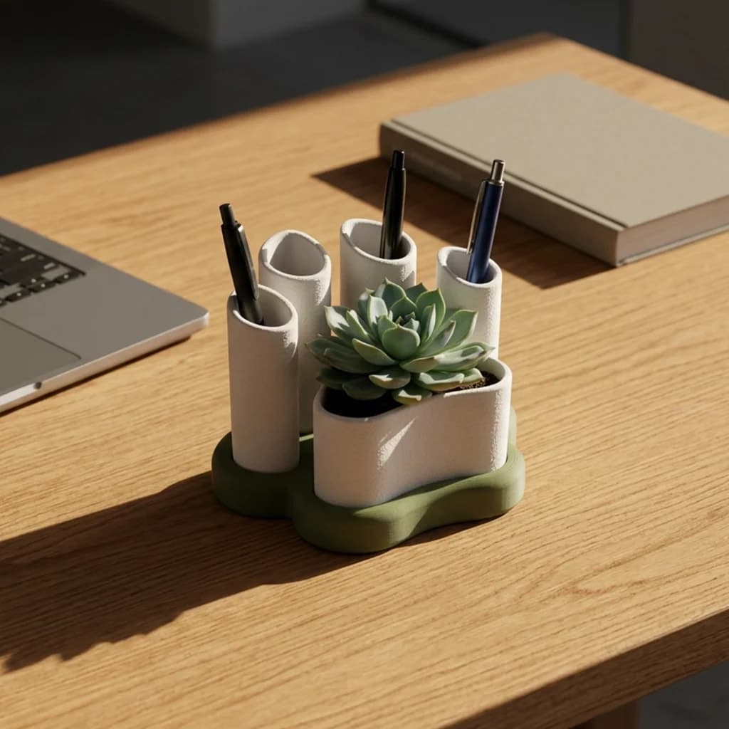 Pawtra Desk Organizer & Succulent Planter | The India Decor thumbnail 3