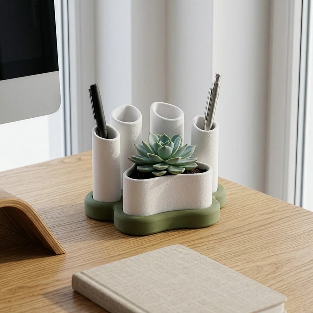 Pawtra Desk Organizer & Succulent Planter | The India Decor thumbnail 5