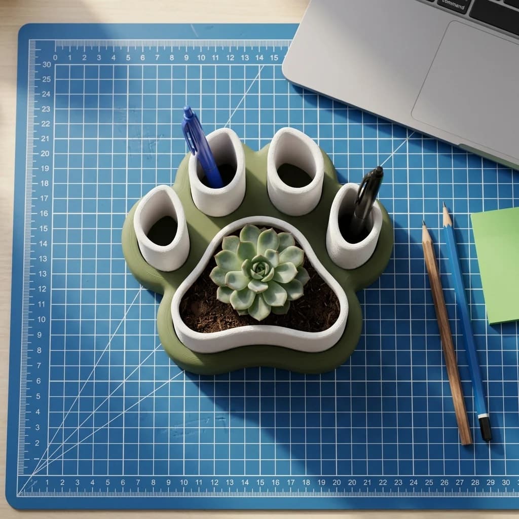 Pawtra Desk Organizer & Succulent Planter | The India Decor thumbnail 6