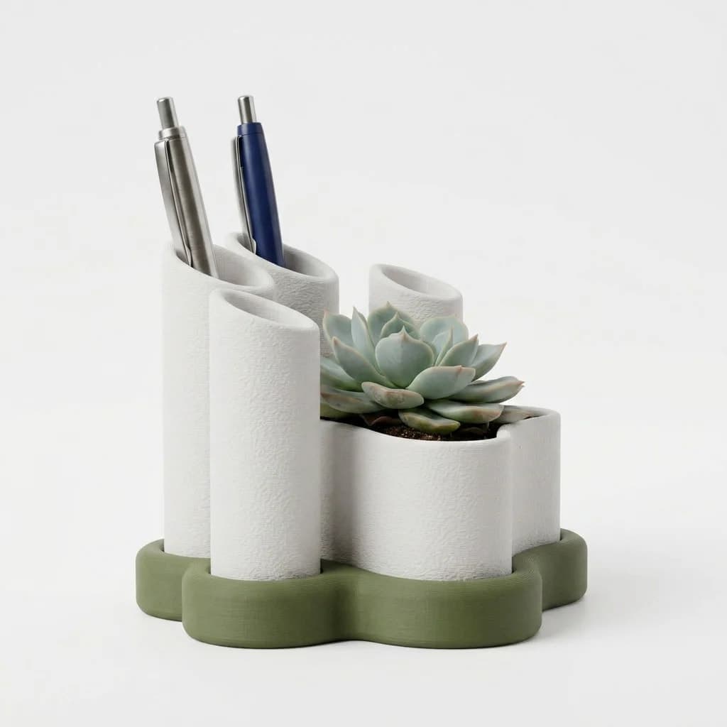 Pawtra Desk Organizer & Succulent Planter | The India Decor thumbnail 4
