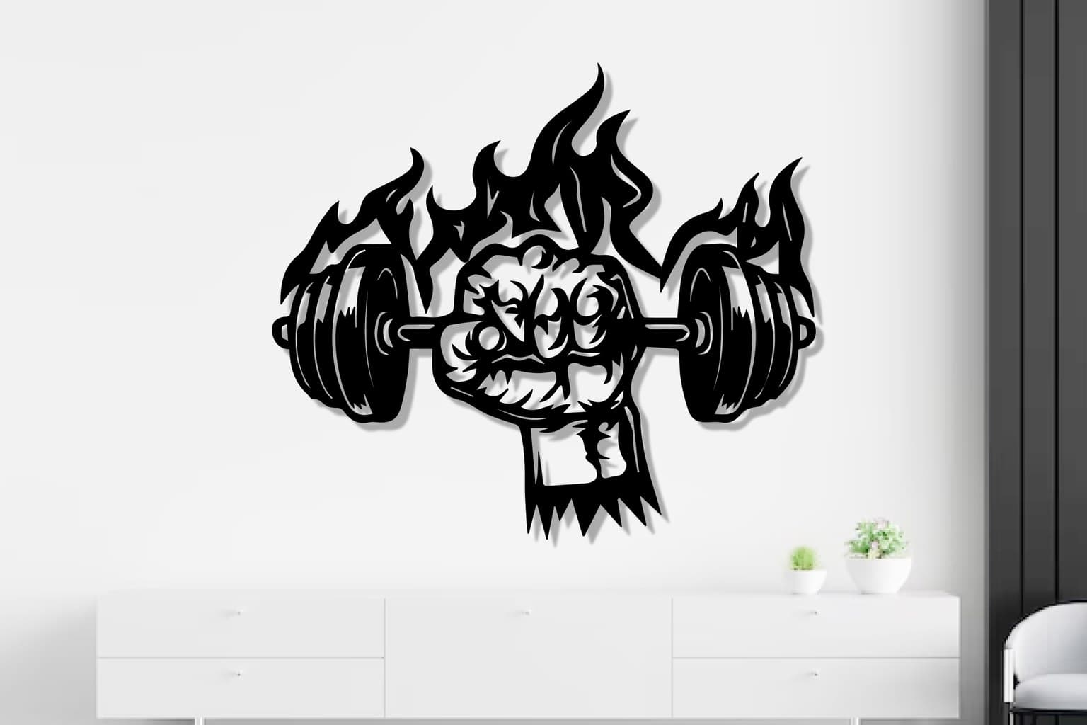 Gym Wall Art: Motivational Metal Decor for Your Home Gym