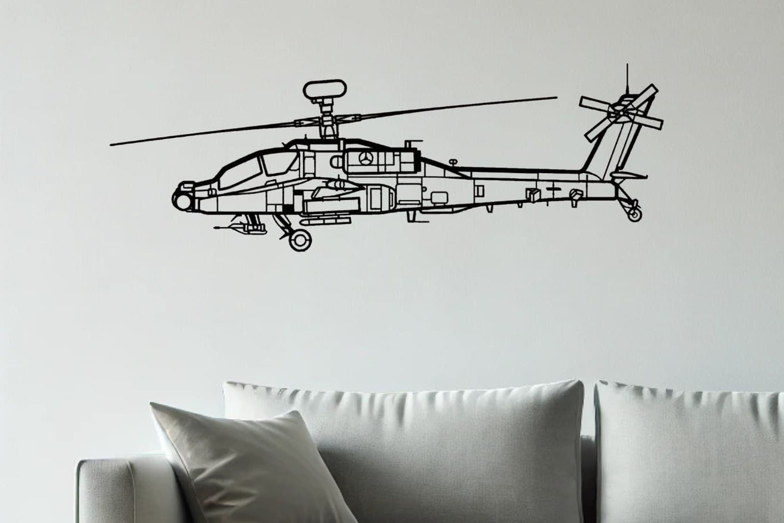 Helicopter Wall Art: Apache, Chinook, Blackhawk and H145 Metal Decor for Home