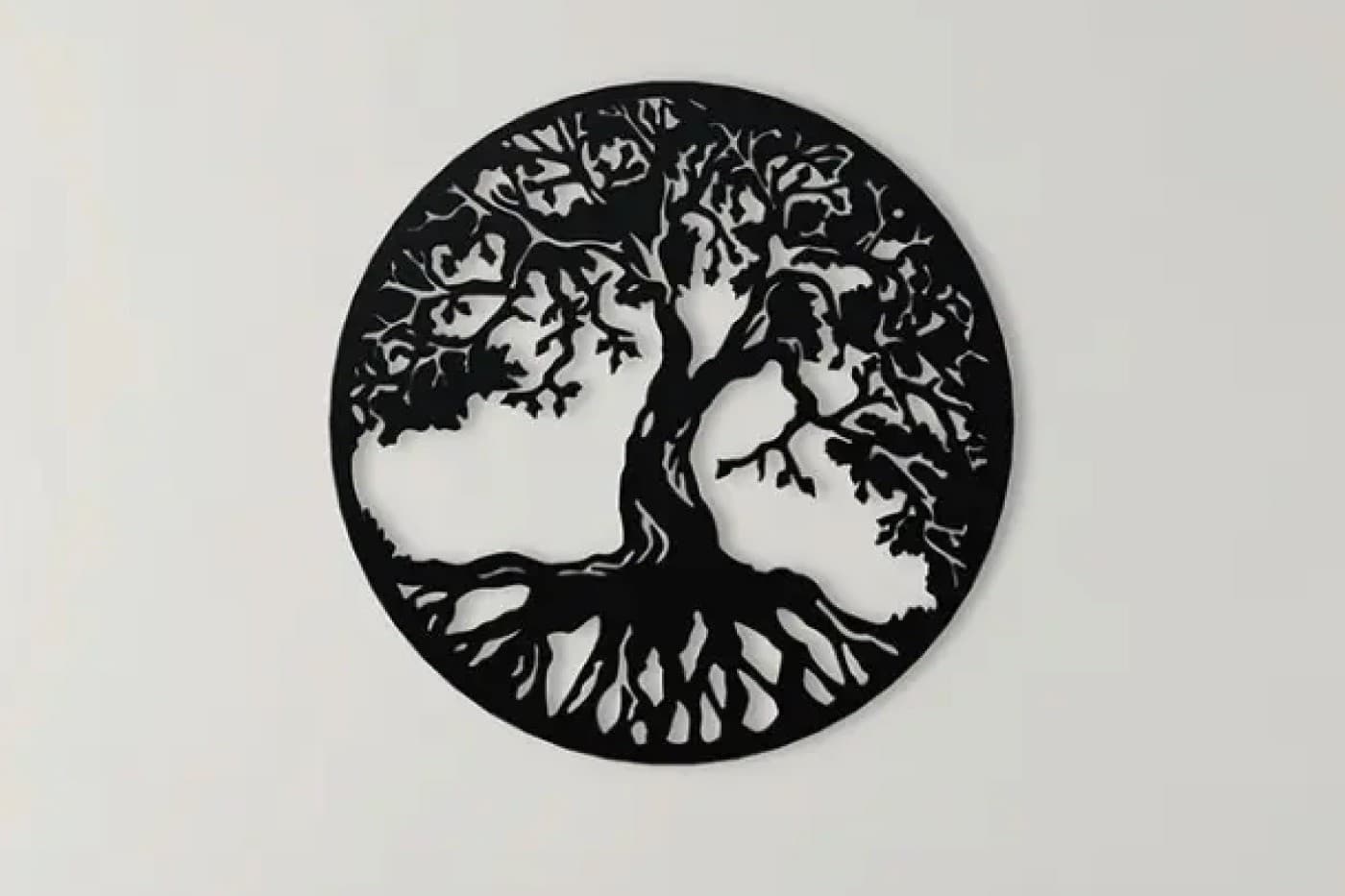 Tree of Life Wall Art: Buddha, Elephant and Home Tree Metal Decor